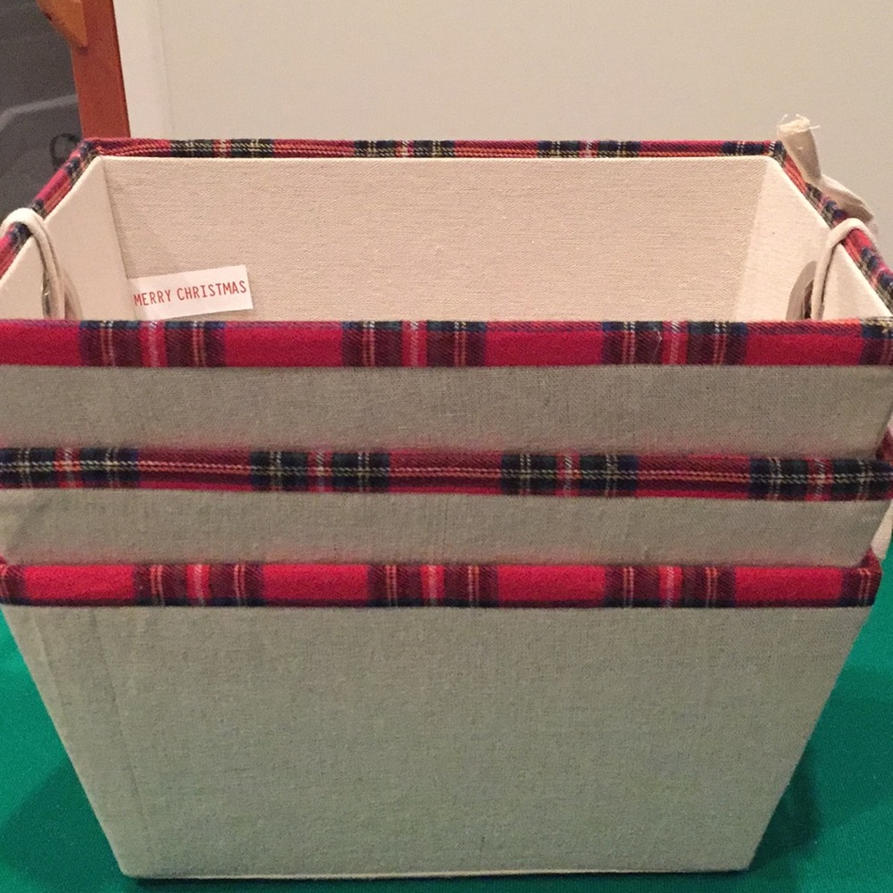 NWT set of 3 RGI HOME Christmas baskets